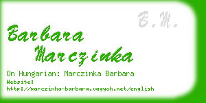 barbara marczinka business card